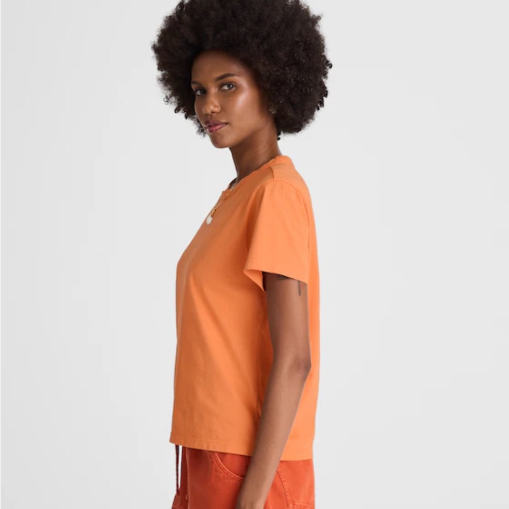 NWT Madewell Perfect  Crew Neck Tee in Apricot.  Size Medium. - Picture 6 of 10